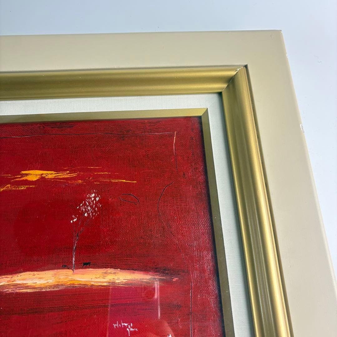 北海道画家 片山弘明「北のメルヘン」油彩 F3 額装 光陽会会員 一枚の繪 K