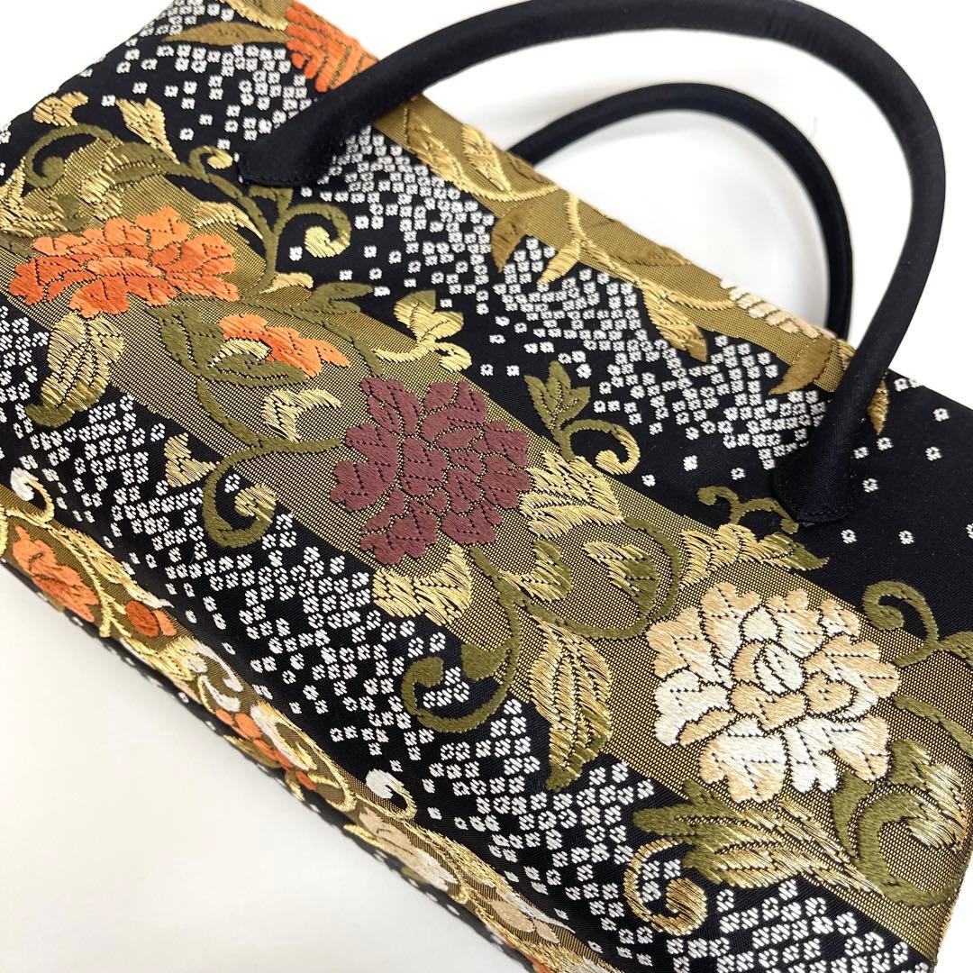 レモンです❣️【着物と帯 時流】B25164◆和装 カジュアルバッグ◆西陣織