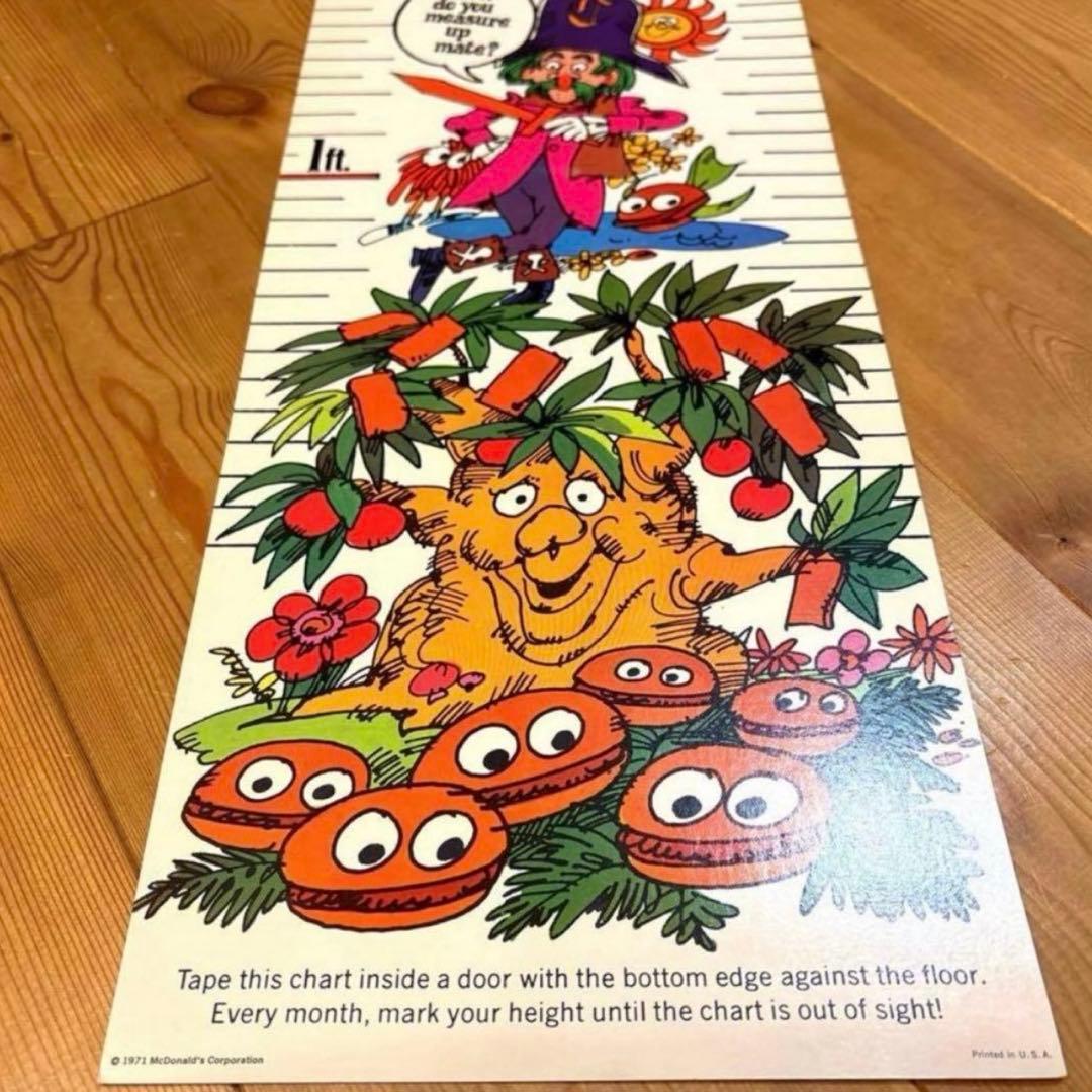 70年代　マクドナルドランド　身長計　ディスプレイ　アメトイ　ロナルド　グリマス