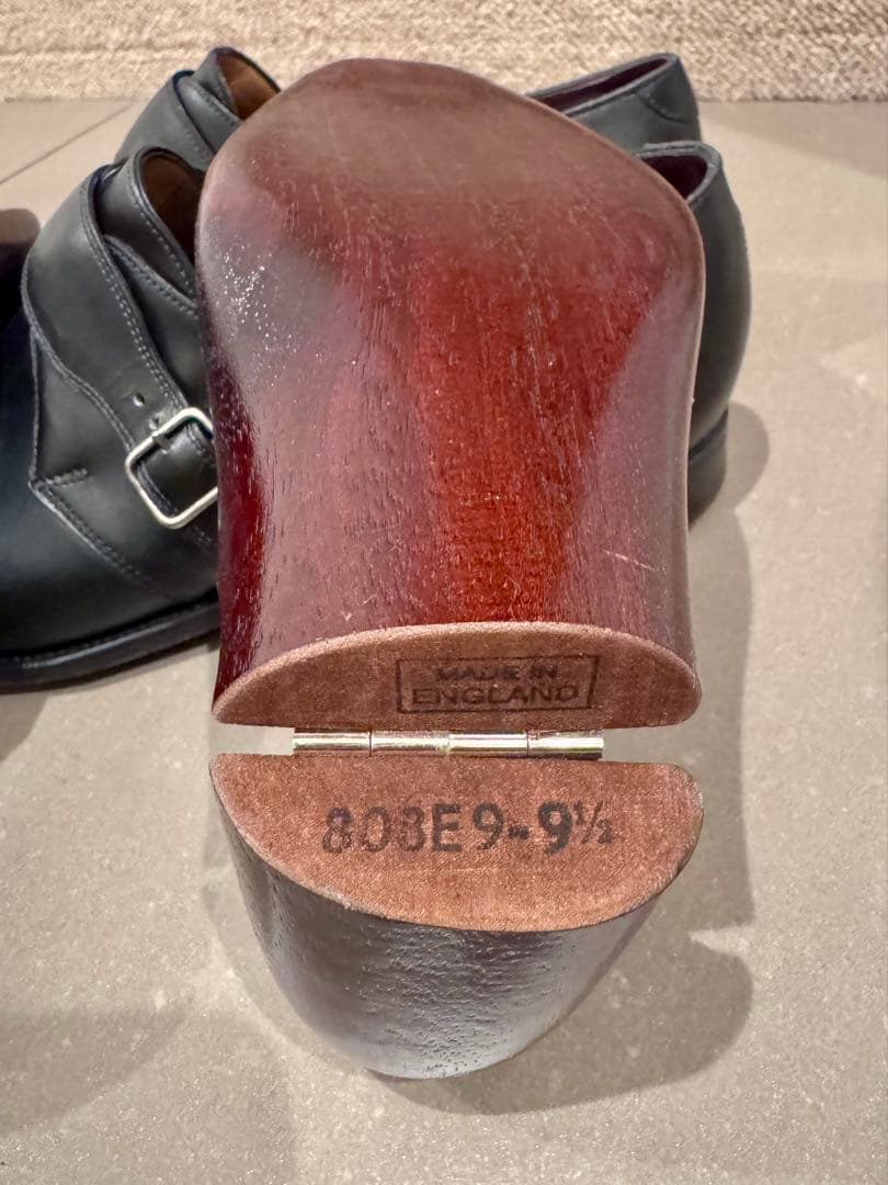 ル*ン様 Edward Green モンクストラップ 808 UK9.5 28c