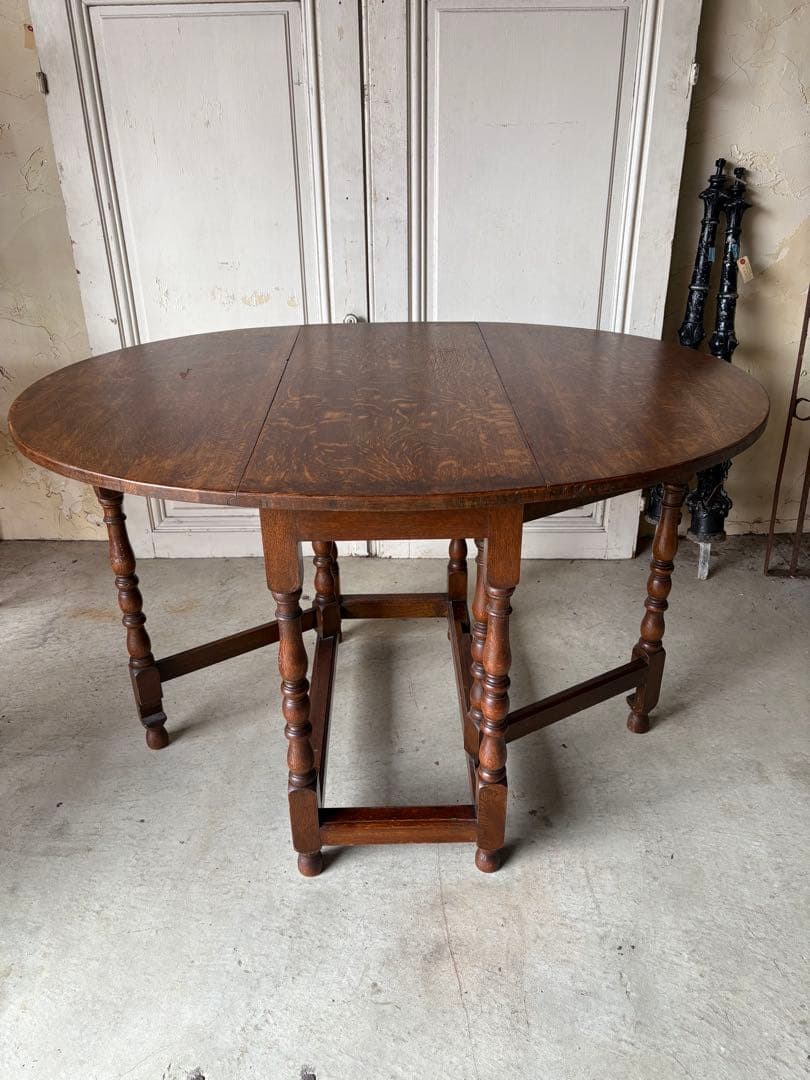 オーク　バタフライテーブル/アンティーク