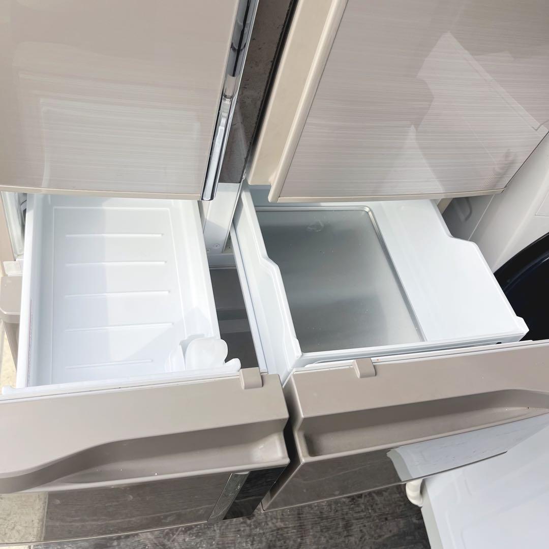 349取付無料！完動品！三菱 ソフトブラウンおしゃれインテリア6ドア冷蔵庫