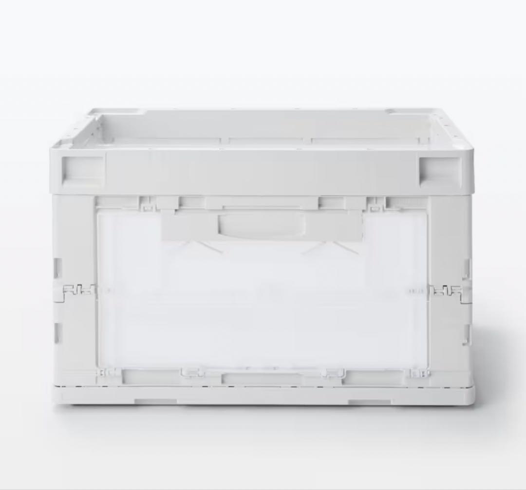 無印良品　再生ポリプロピレン入り　折りたたみコンテナ　窓付　５０Ｌ　３つセット