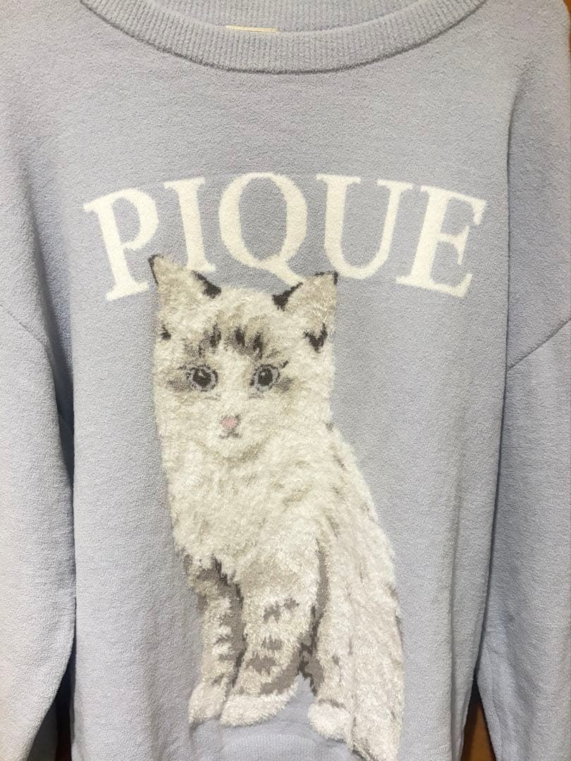 【ジェラートピケ】CAT ジャガードプルオーバー＆ショートパンツ ブルー