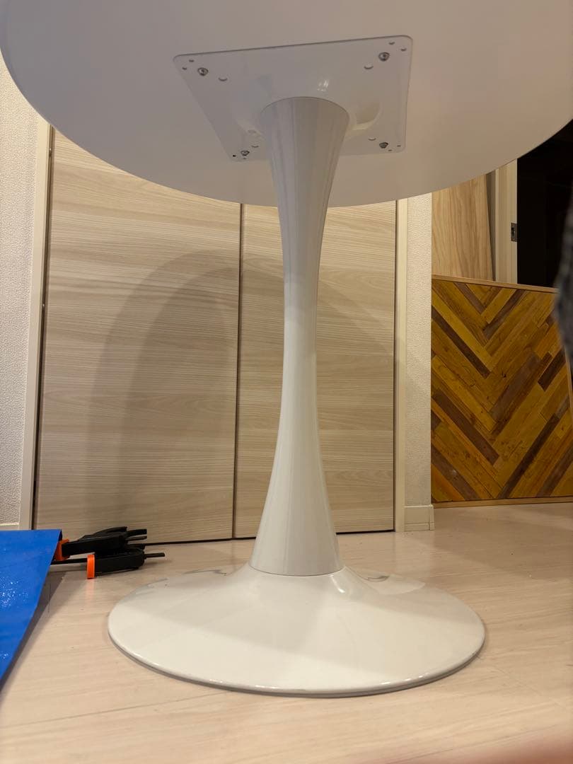 丸テーブル(80cm)　ホワイト　ダイニングテーブル