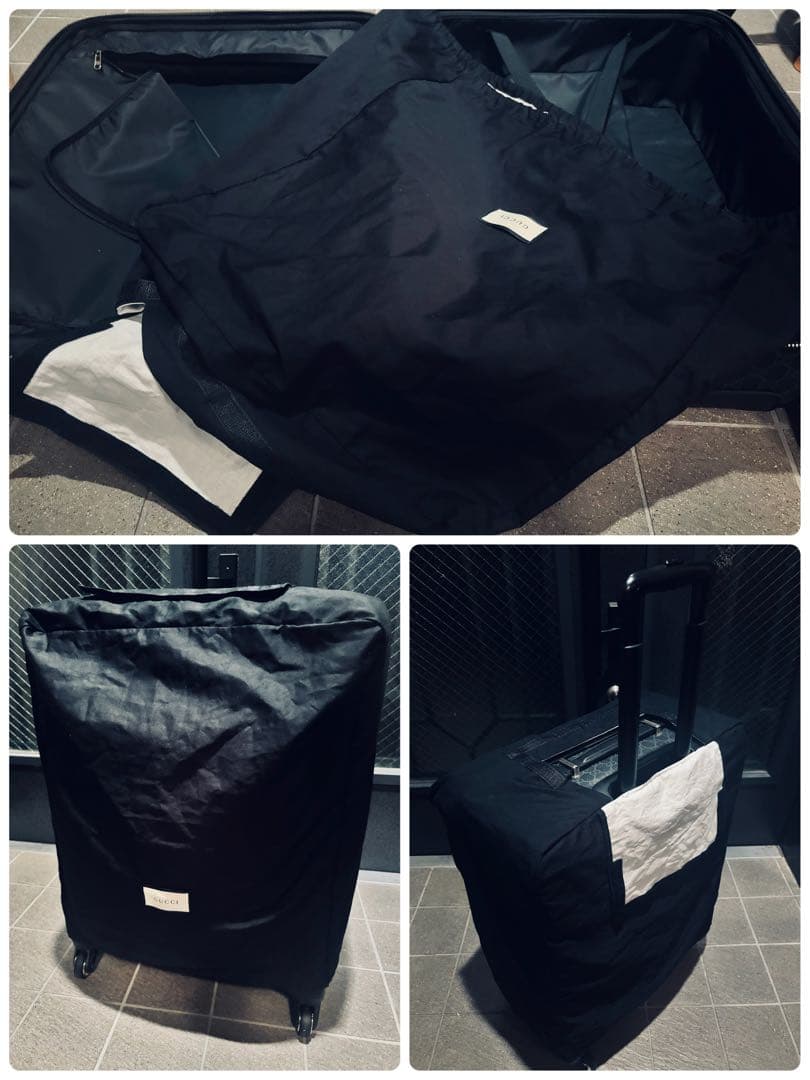 【美品、希少】グッチ、GUCCI、トロリースーツケース、GGスプリーム、黒