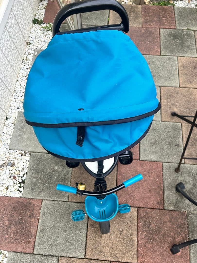 ides 三輪車 青色 前カゴ付き