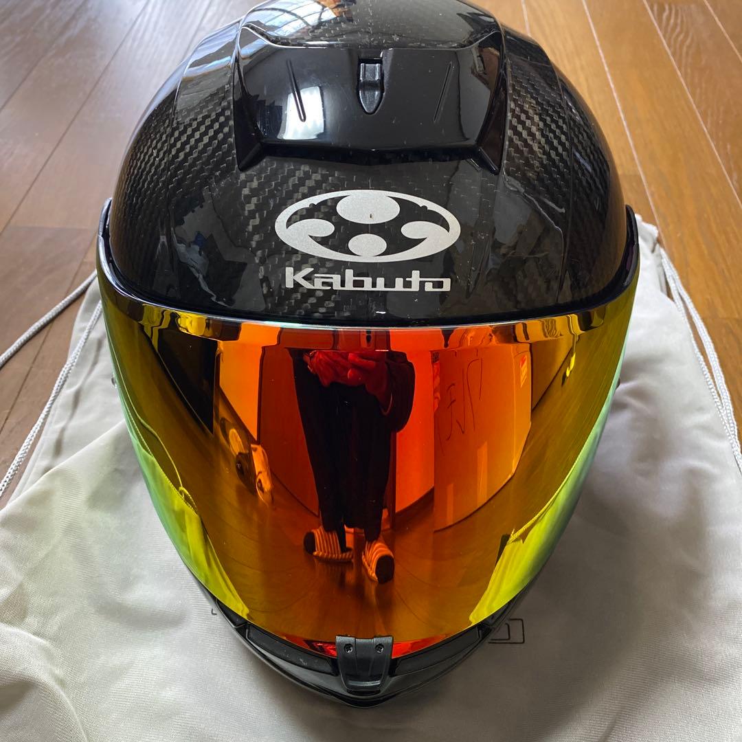 カブトエアロブレード5R カーボンヘルメット　Mサイズ　ミラーシールド2個付