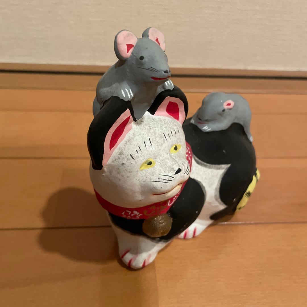 小幡人形　土人形　猫乗り鼠　伝統工芸品　郷土玩具