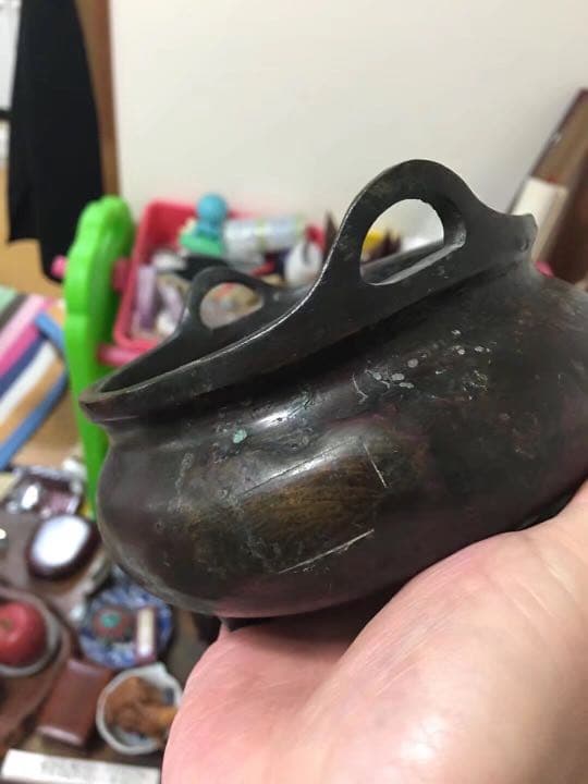 銅炉 古銅 香道 銅製 明代 三足銅炉