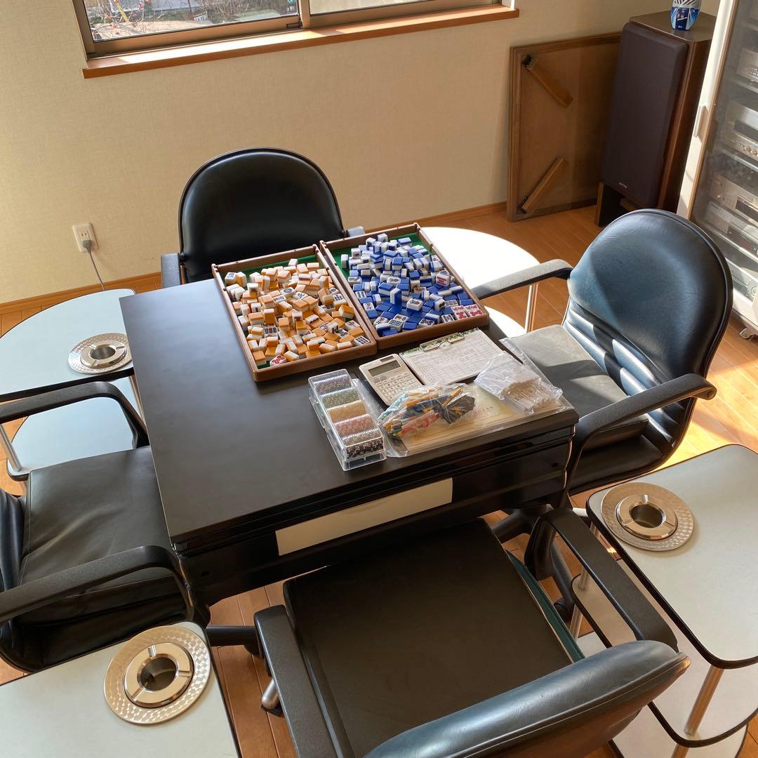 全自動麻雀卓　アモスJOY ブラック　天板付　美品　フルセットの場合引取り限定