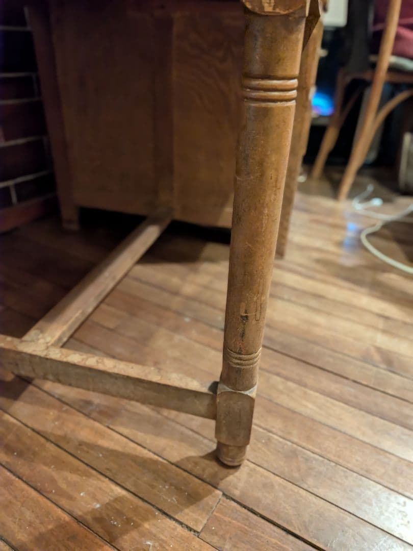 ヴィンテージ　アンティーク片袖机　ワークデスク