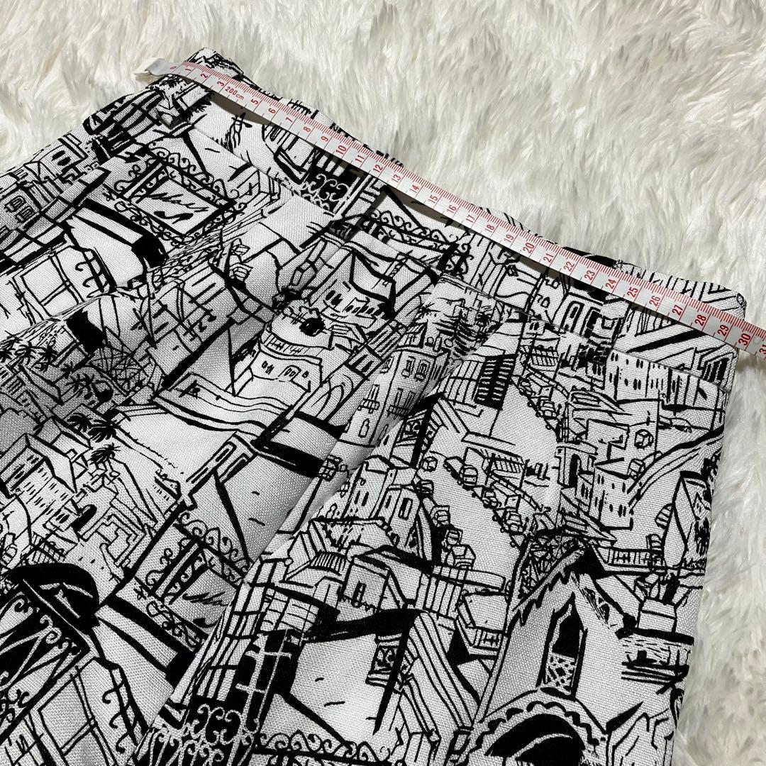 【美品】ANAYI 2025AW シティスケーププリントAライン スカート