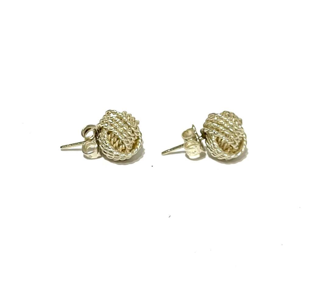 △TIFFANY & CO. サマセット メッシュツイストノット ピアス 925