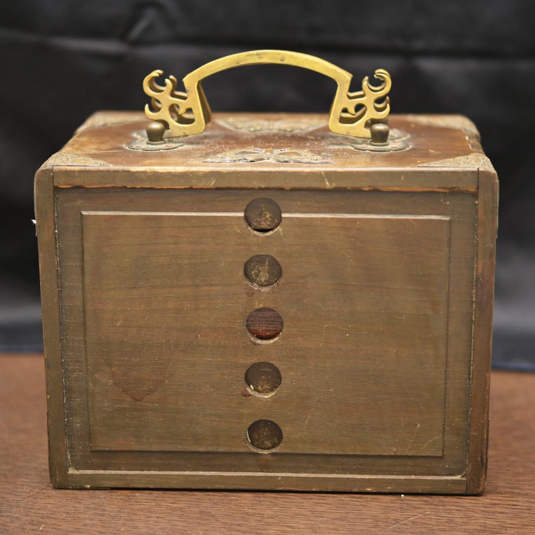 麻雀牌 背竹 関福 唐木箱 アンティーク