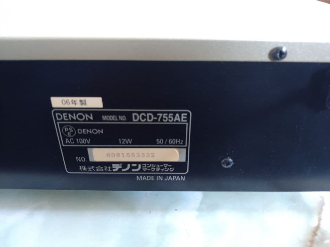 DENON DCD-755AE CDプレーヤー　ジャンク品　デノン　デンオン