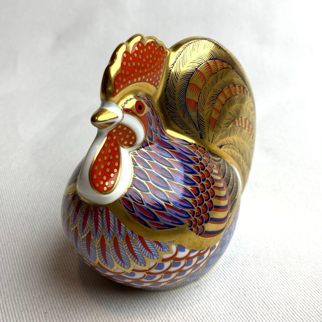 ロイヤルクラウンダービー　ペーパーウエイト　ニワトリ