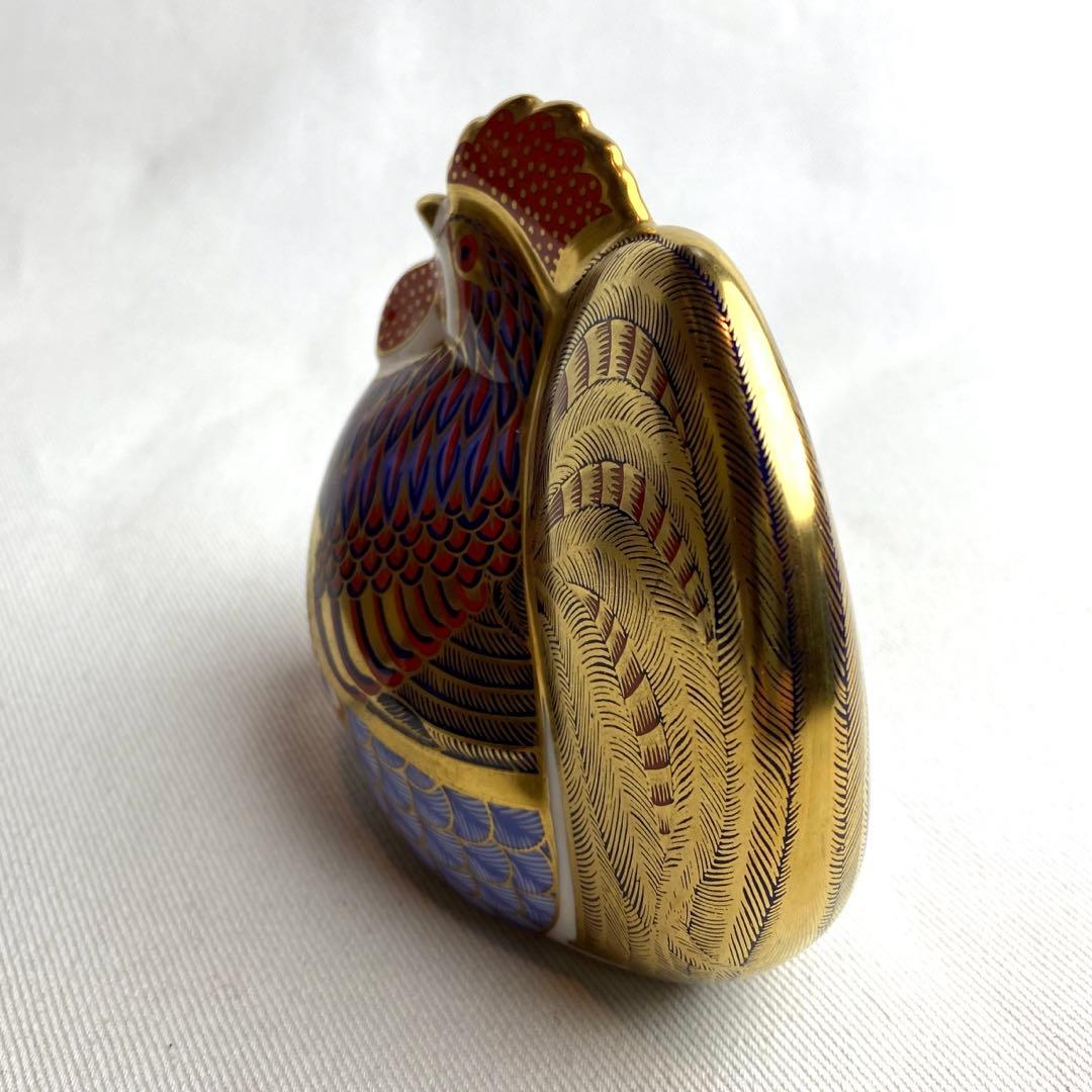 ロイヤルクラウンダービー　ペーパーウエイト　ニワトリ