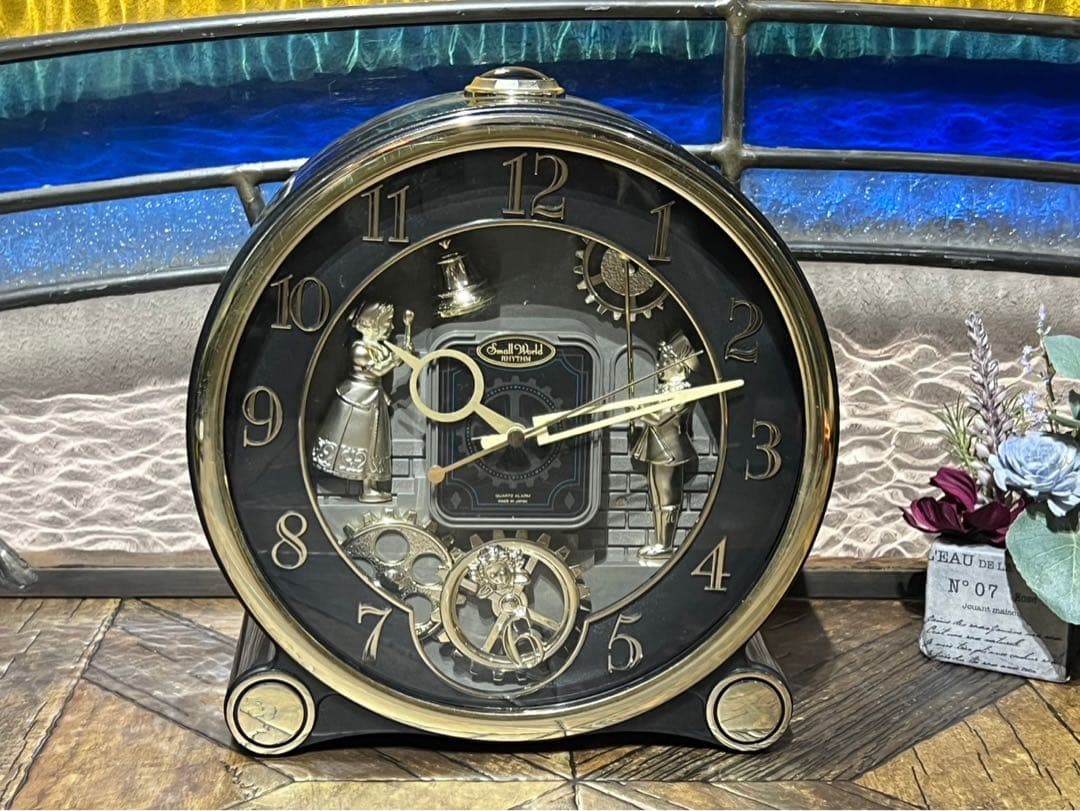 スモールワールド からくり時計 リズム時計 昭和レトロ 当時物 インテリア