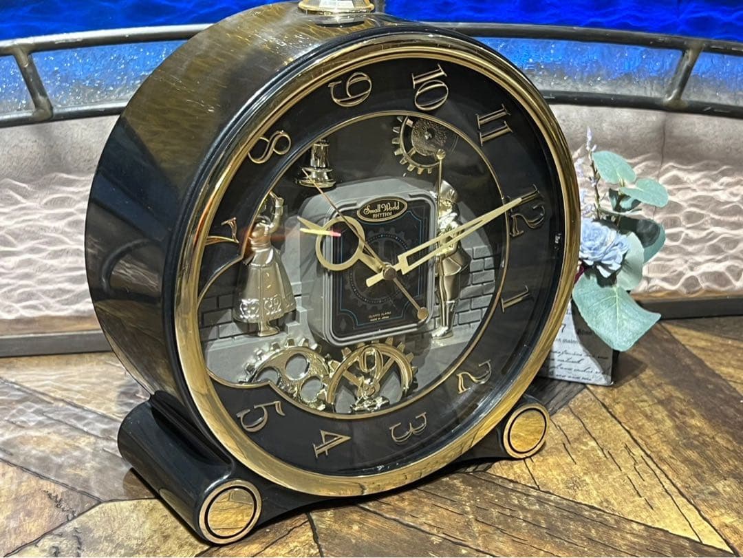 スモールワールド からくり時計 リズム時計 昭和レトロ 当時物 インテリア