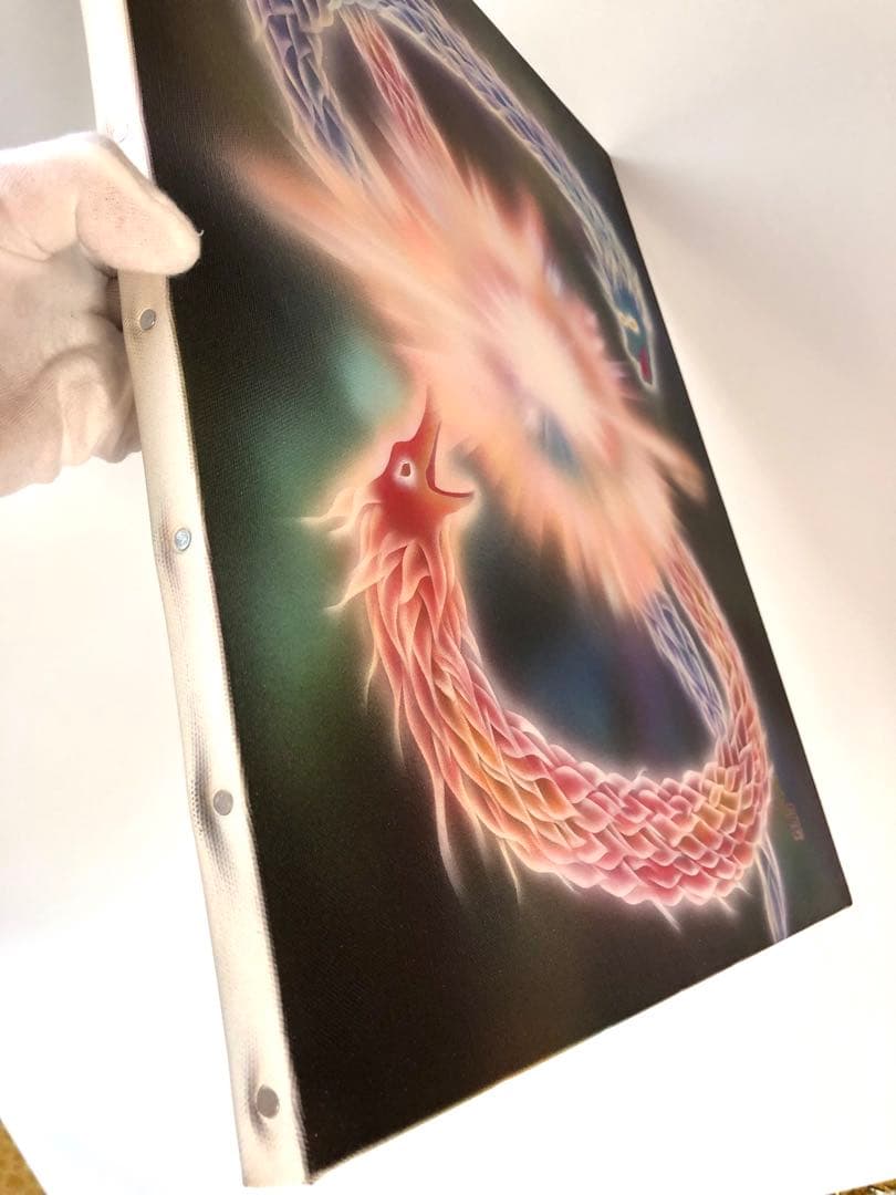 最強開運日セール☆【双竜高波動絵画】雅妙緑風・五皇妙覚F10号大型絵画 銀河創造