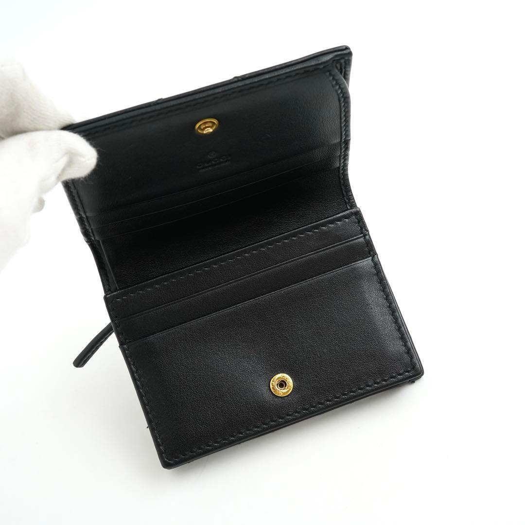 ✨極上美品✨　GUCCI 二つ折り　ダブルG マーモント　キルティング　黒