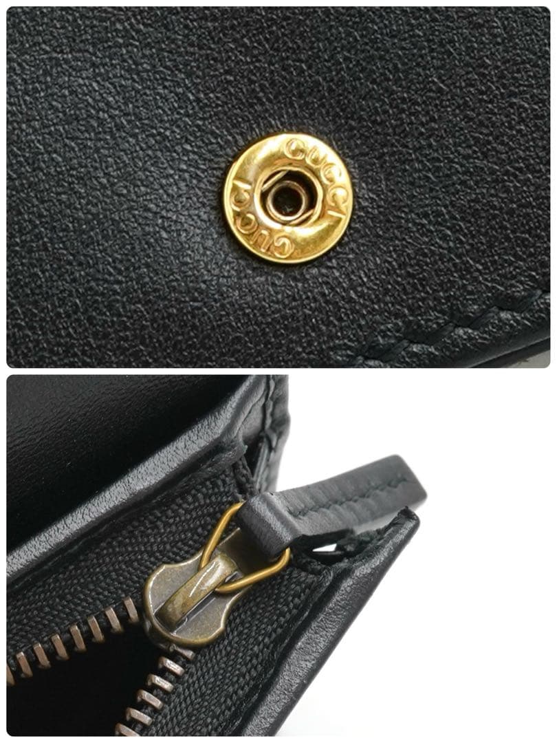 ✨極上美品✨　GUCCI 二つ折り　ダブルG マーモント　キルティング　黒