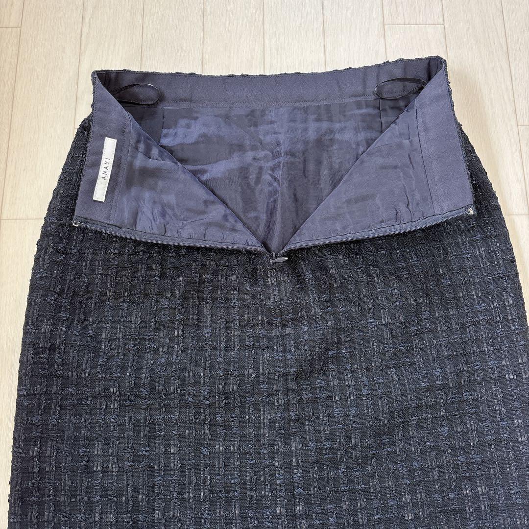 新品 ANAYI Eternal Line 2025 ツイードタイトスカート38