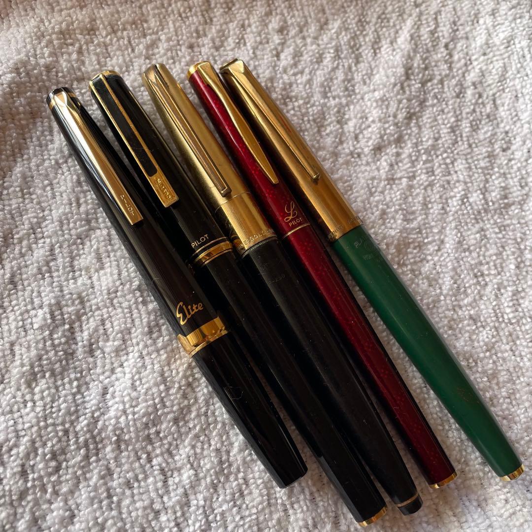 18k 14k 万年筆　プラチナ　パイロット　エリート