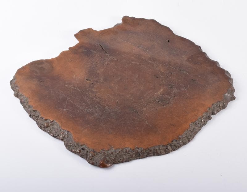 中国　唐木瘤木　敷板　飾台　煎茶台　V　3942