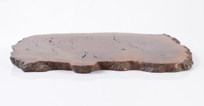 中国　唐木瘤木　敷板　飾台　煎茶台　V　3942