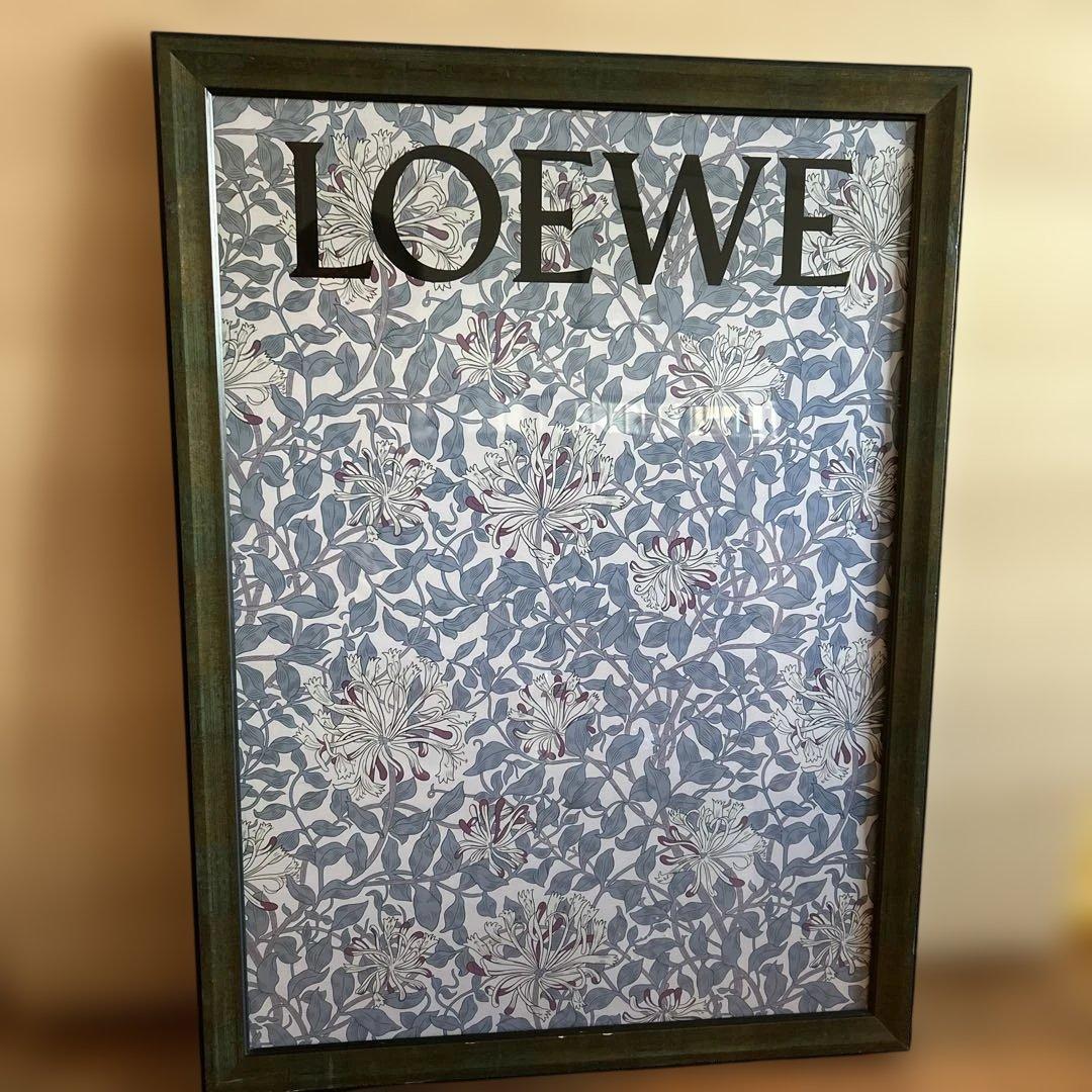 LOEWEロエベウィリアムモリスポスターフレーム 花柄 ダークグリーン