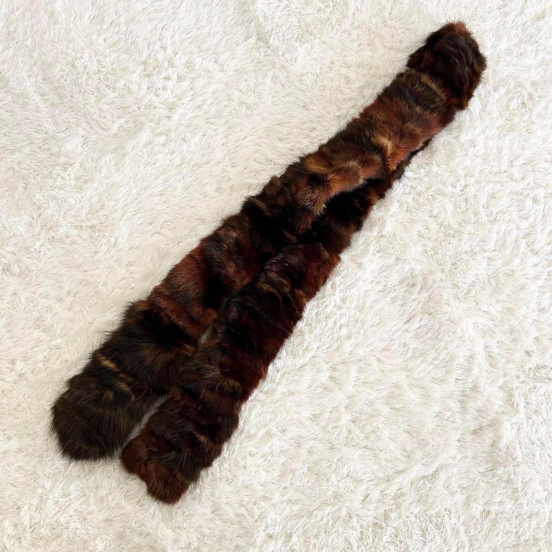 フェンディ ファー ストール カラーミックス ブラウン イタリア製