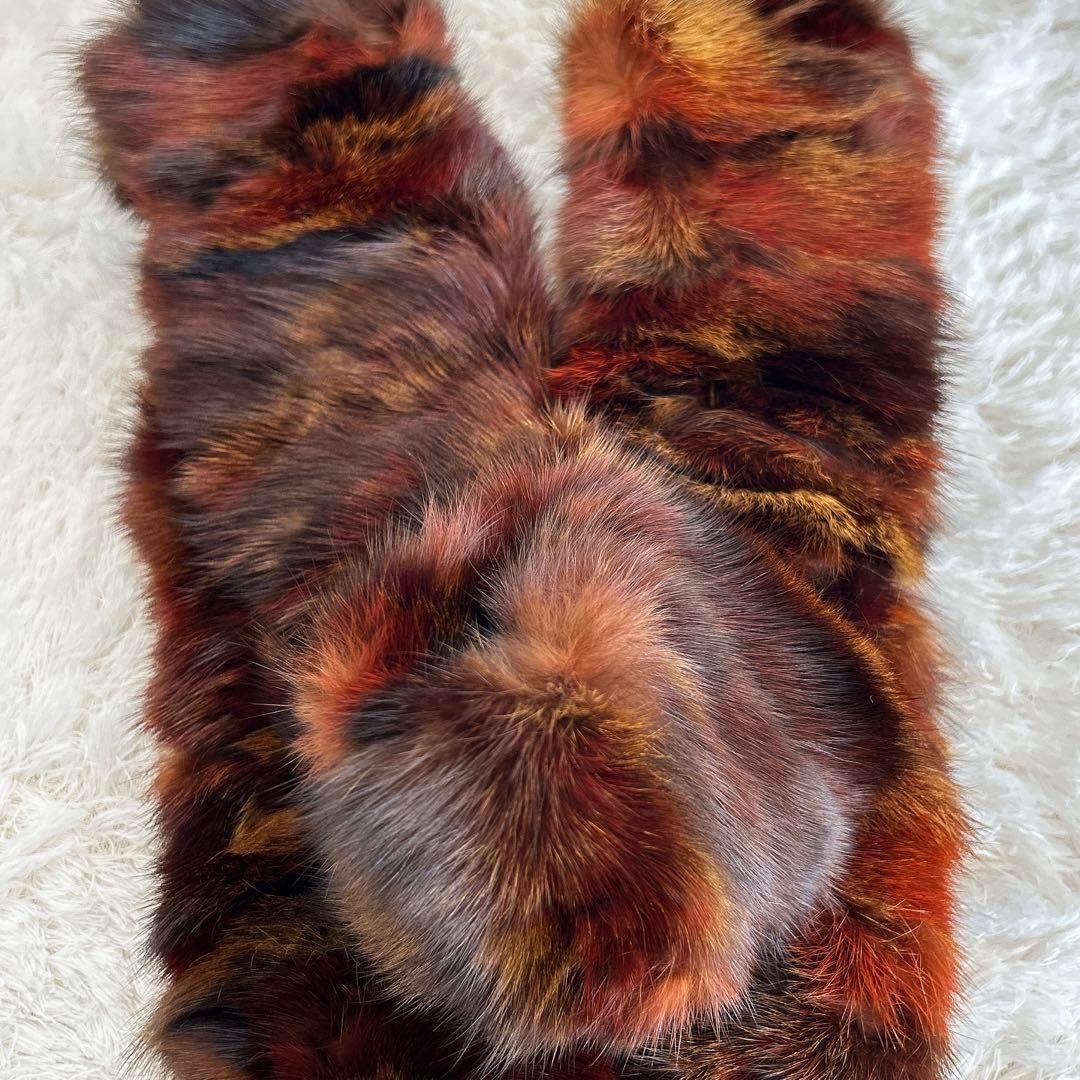 フェンディ ファー ストール カラーミックス ブラウン イタリア製