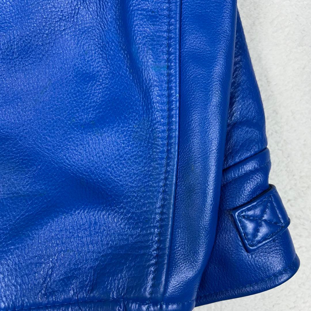 極希少☆FORTIME 牛革 シングルライダースジャケット レザー チェック