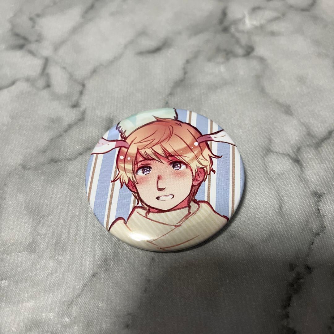 ヘタリア　缶バッジ　つのたりあ