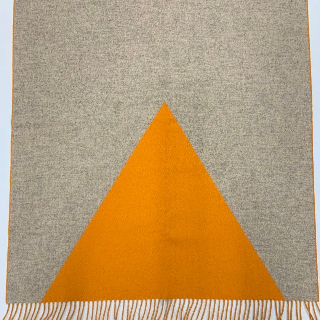 エルメス カシミヤ マフラー ストール オレンジ ベージュ