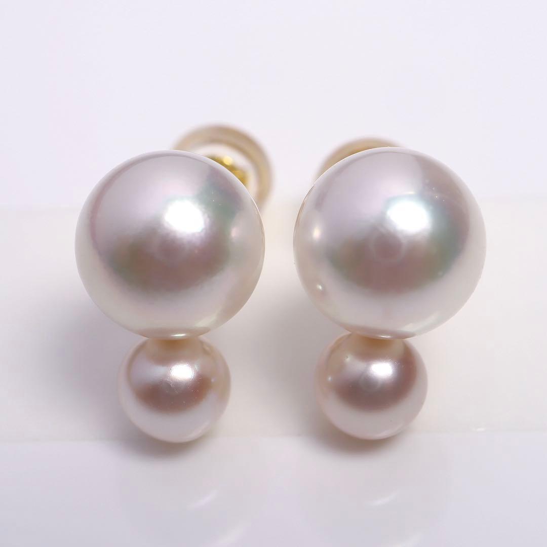 あこや真珠 ピアス あこやパール ピアス ダブルパールピアス アコヤパール