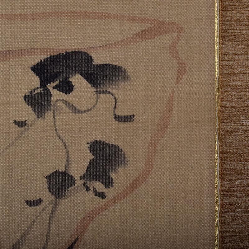 掛軸　六代目　清水六兵衛　茶碗の絵　水墨画　時代箱　N R9093