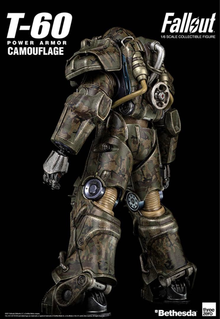 Threezero フォールアウト T-60 迷彩 パワーアーマー フィギュア