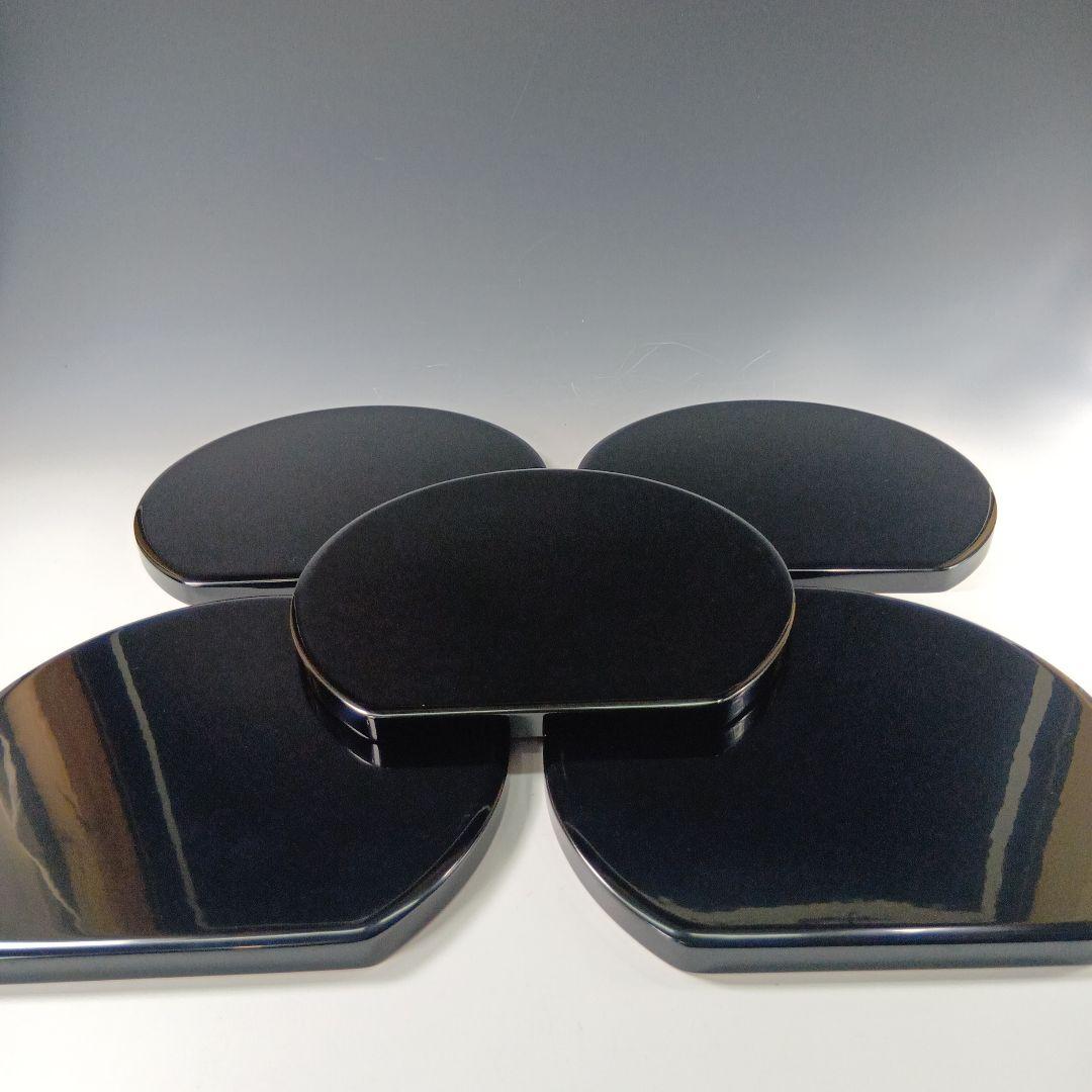 値下げ輪島塗　光栄堂　半月盆5枚　共箱