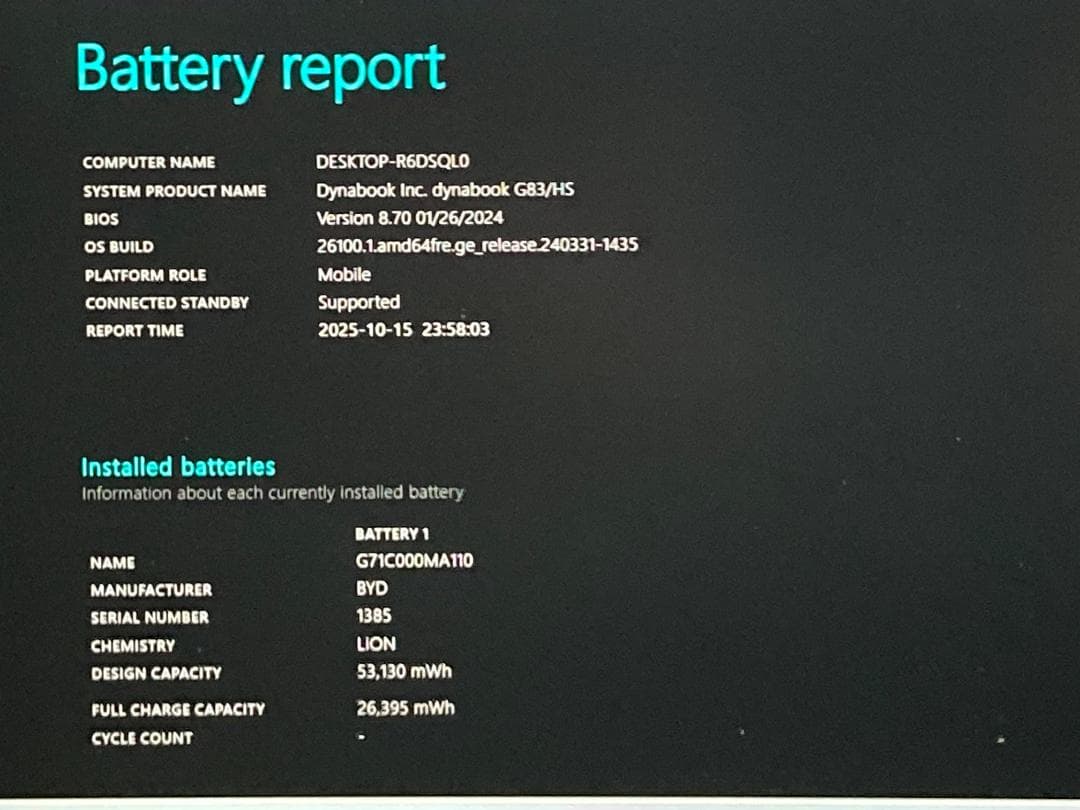 2022年製 Dynabook G83 第11世代i5 16GB SSD1TB