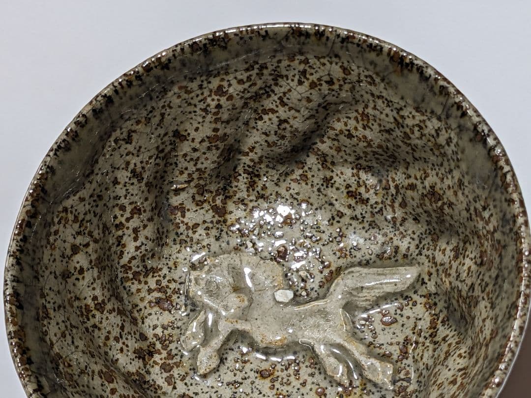 ♦明治時代 絶品 古相馬 大堀相馬焼 相馬駒焼 捻じり 酒器 骨董品 レア物