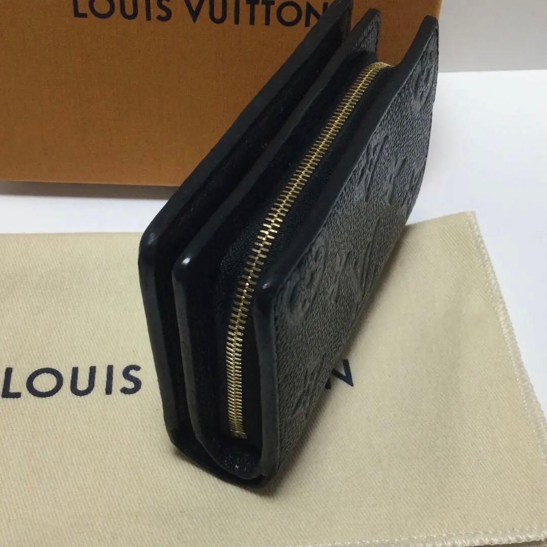美品★ルイヴィトン　ポルトフォイユ　クレア　アンプラント　黒　二つ折り財布
