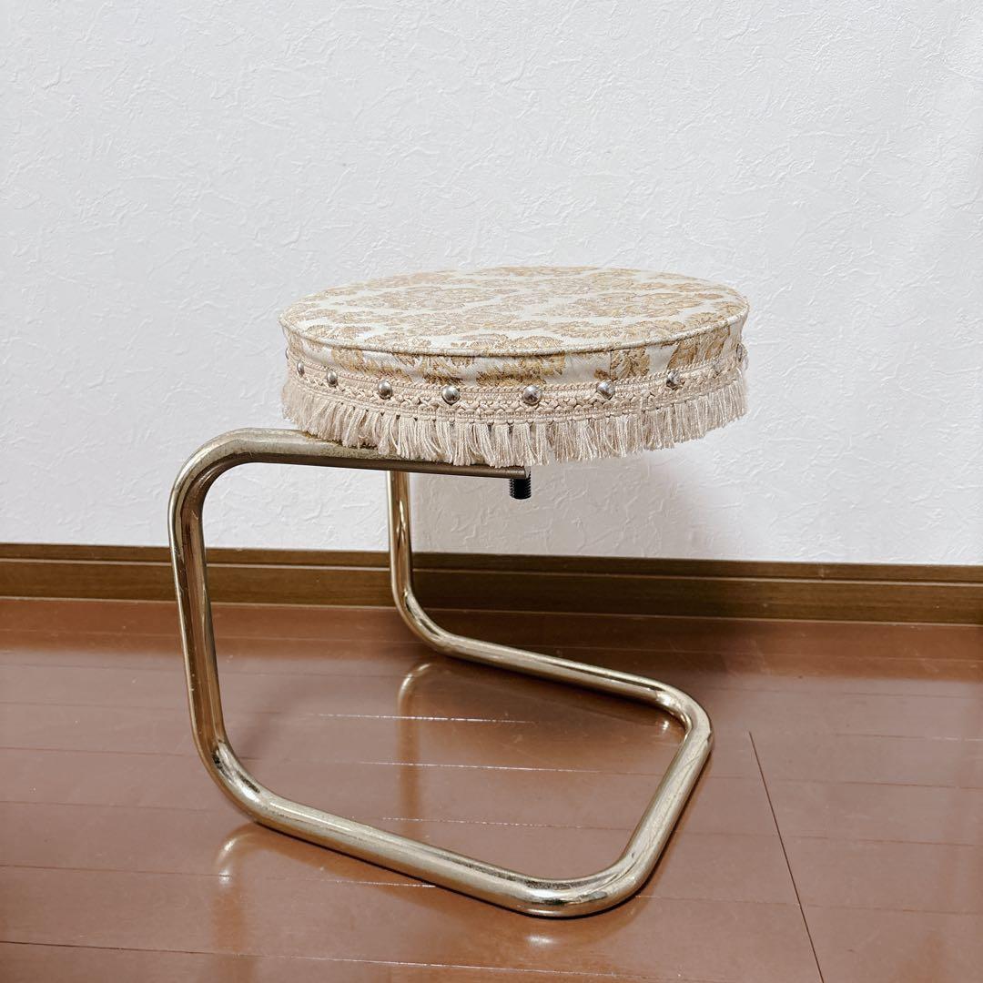 アンティーク調　スツール　ヴィンテージ　レトロモダン　70's 丸椅子