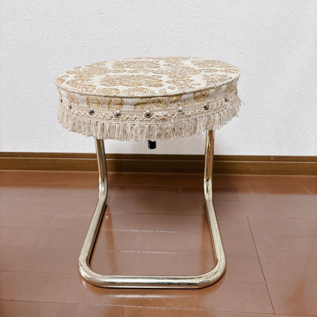 アンティーク調　スツール　ヴィンテージ　レトロモダン　70's 丸椅子