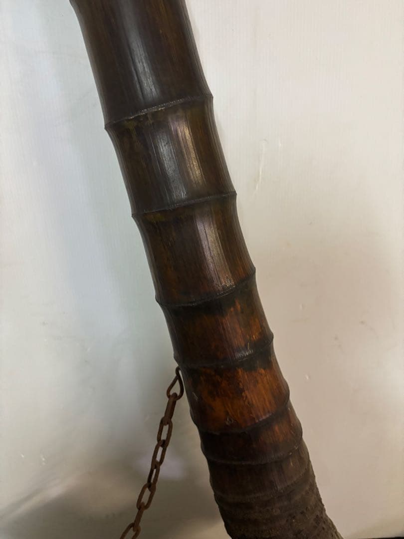 自在鉤　木彫り　鯛　囲炉裏　工芸品　古道具　古美術