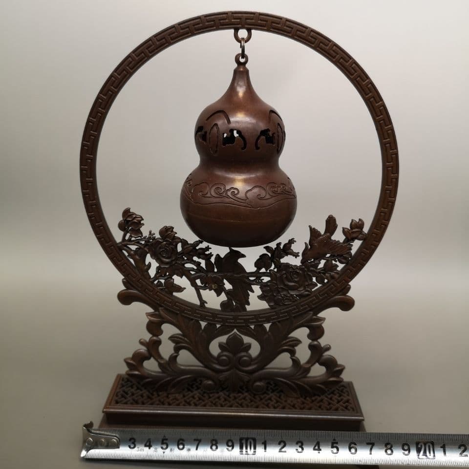 銅器 金瓢簞の弔香炉です 装飾品 工芸品 美術品 置物