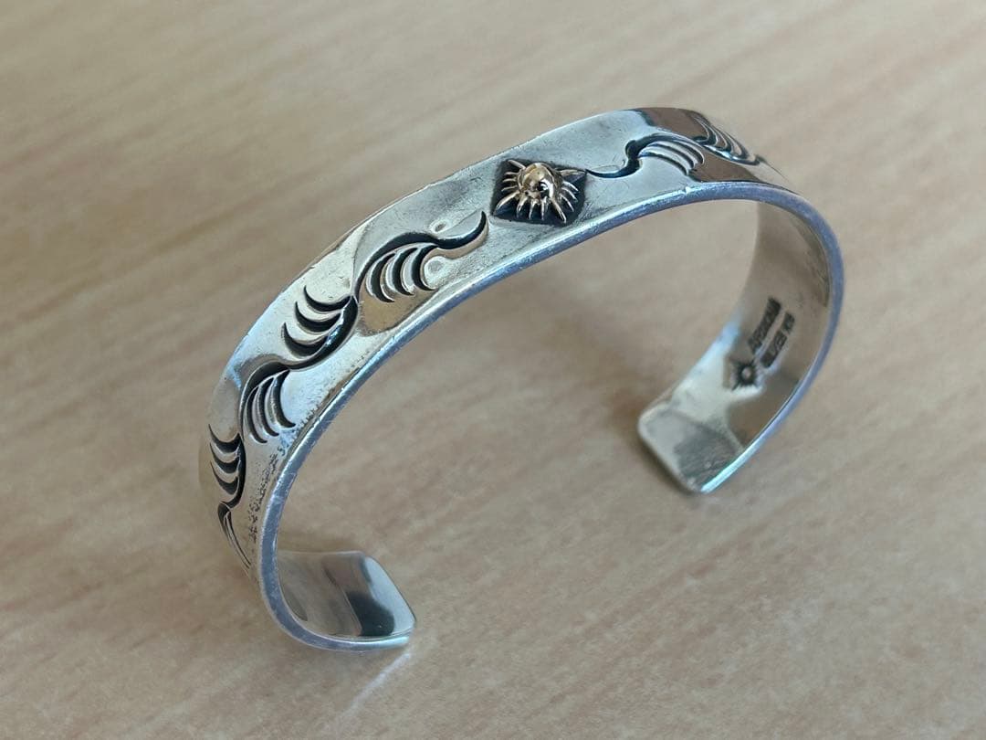 ARIZONAFREEDOM バングル 太陽神 K18 銀金 B-18b