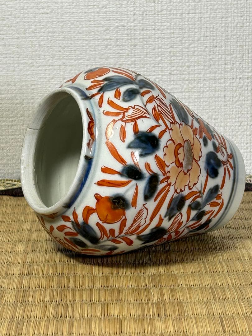 古伊万里　染め錦　沈香壺